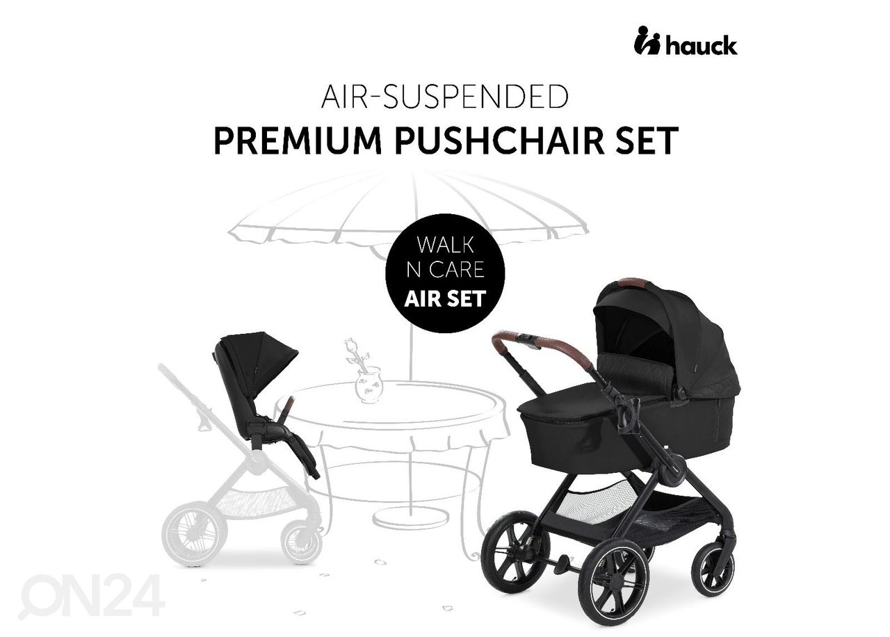 Yhdistelmävaunut Hauck Comfort Walk N Care Air Set kuvasuurennos