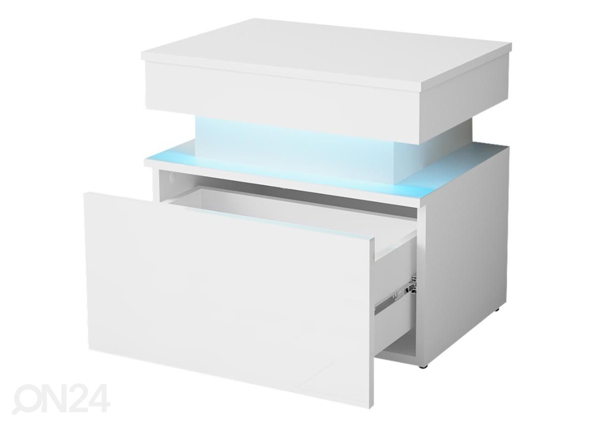 Yöpöytä Glossa 55 cm + LED kuvasuurennos