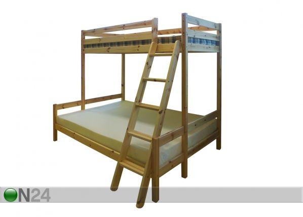 3-hengen kerrossänky TRIO, mänty 90- ja 140x200 cm