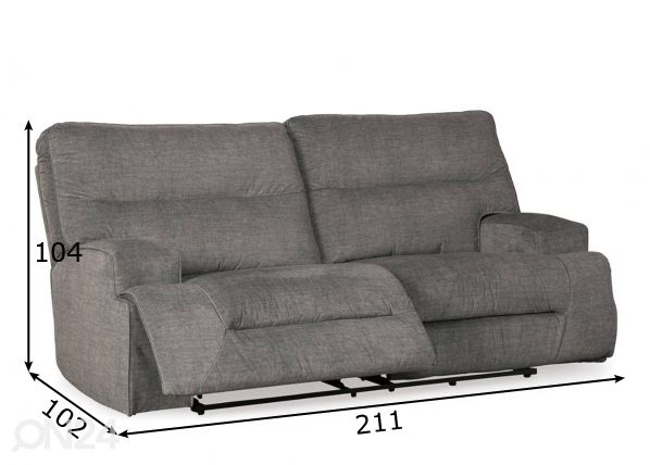 3-istuttava sohva mitat