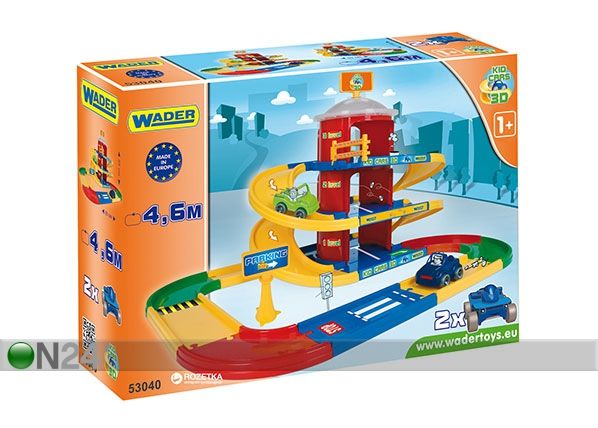 3-kerroksinen autotalli KID CARS 3D