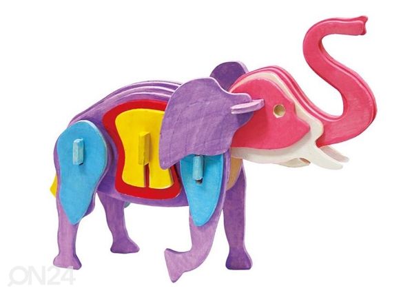 3D palapeli VÄRIKÄS ELEFANTTI
