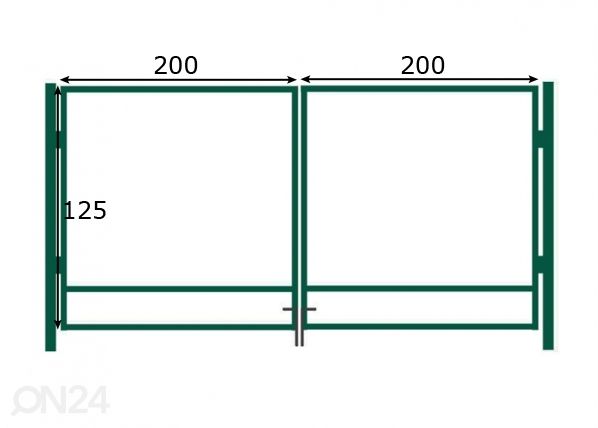 Ajoportin runko 1,25x4 m mitat