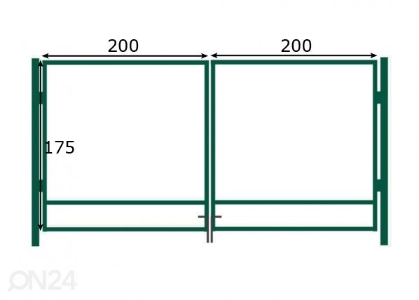 Ajoportin runko 1,75x4 m mitat