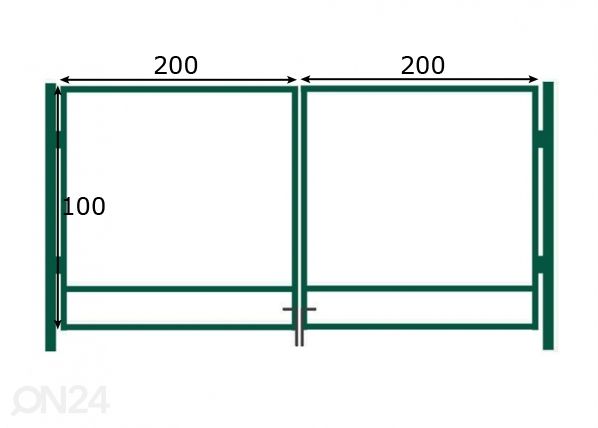 Ajoportin runko 1x4 m mitat
