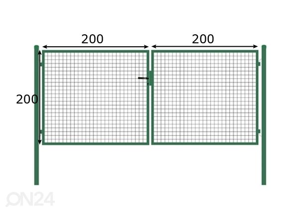 Ajoportti 2x4 m mitat