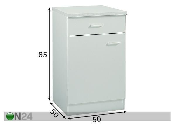 Alakaappi BASIC 50 mitat