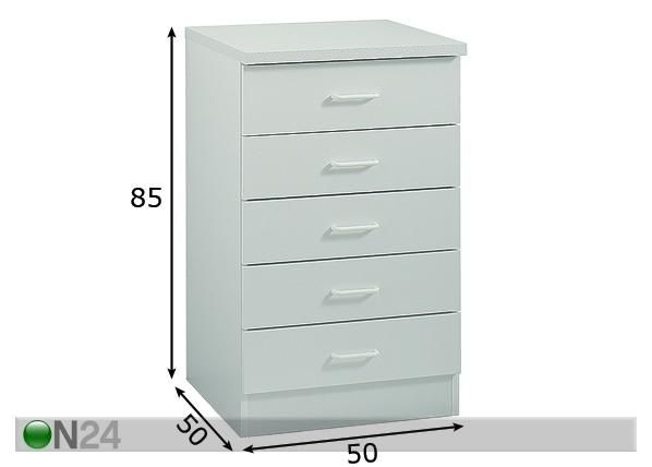 Alakaappi BASIC 50 mitat