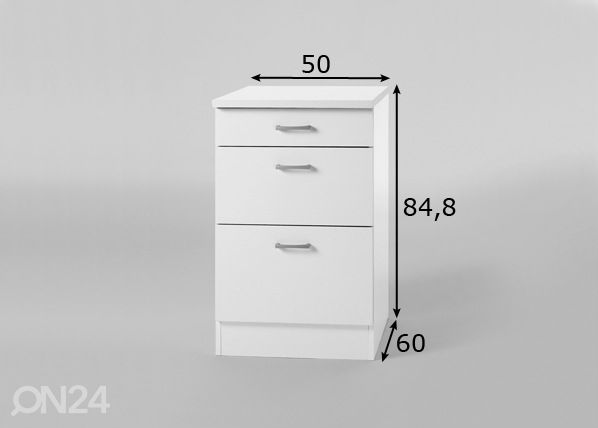 Alakaappi KLASSIK 60 mitat