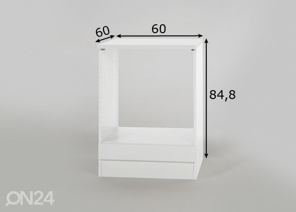 Alakaappi KLASSIK 60 integroitavalle uunille mitat