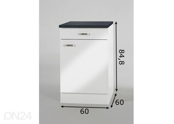 Alakaappi Lagos 60 cm mitat