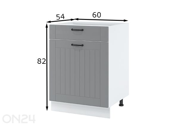 Alakulman keittiökaappi laatikolla, 60 cm mitat