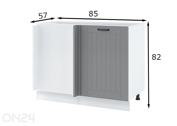 Alakulman keittiökaappi ovella, 105 × 65 cm mitat