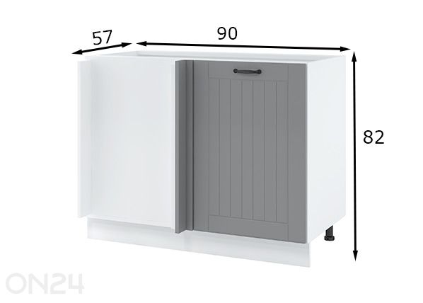 Alakulman keittiökaappi ovella, 110 × 65 cm mitat
