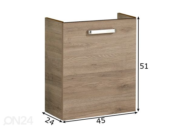 Allaskaappi 313 mitat