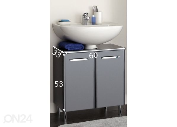 Allaskaappi 327 mitat
