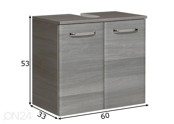 Allaskaappi 328 mitat