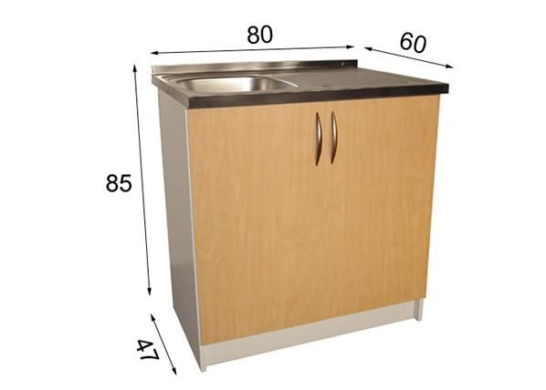 Allaskaappi 80 cm mitat