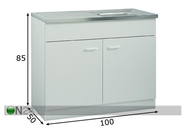 Allaskaappi BASIC 50 mitat