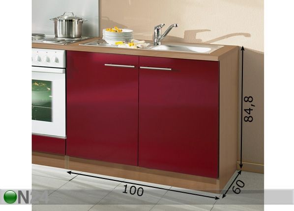 Allaskaappi CALAIS mitat