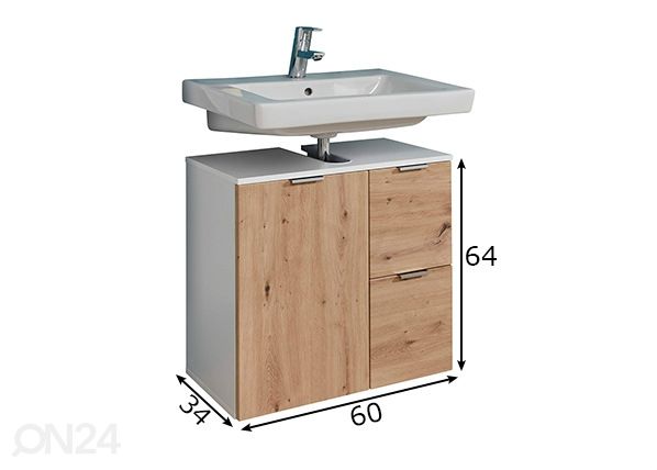 Allaskaappi Concept 1 mitat