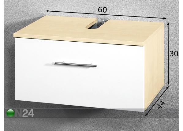 Allaskaappi DOMINO mitat