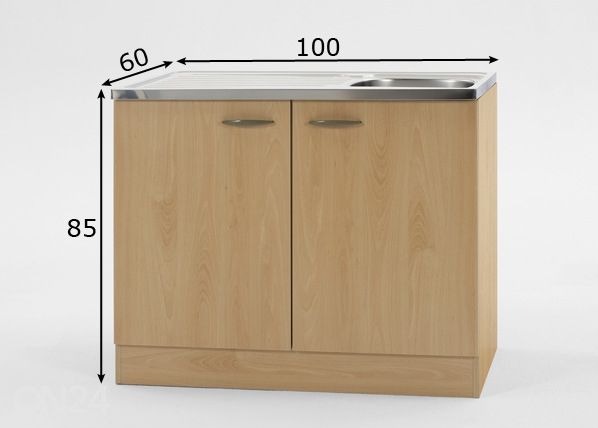 Allaskaappi Klassik 100 cm mitat
