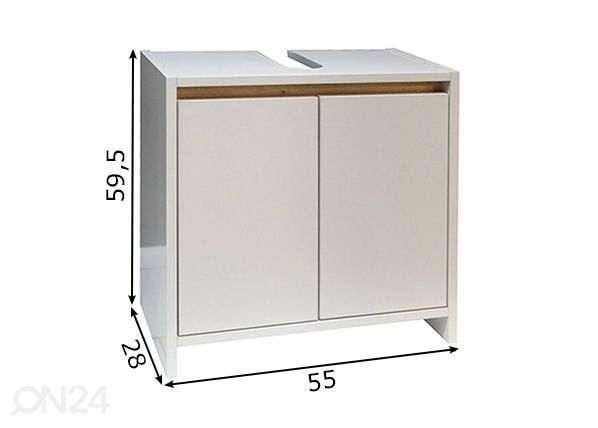Allaskaappi Oceanlife 1 mitat