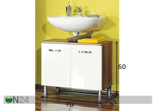 Allaskaappi RONDO mitat