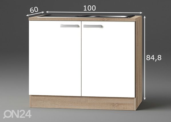 Allaskaappi Zamora 100 cm mitat
