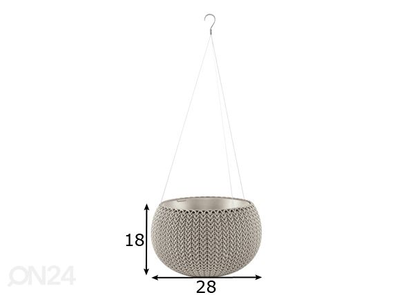 Amppeli Keter Cozies pieni, beige Ø28 x h18 cm mitat