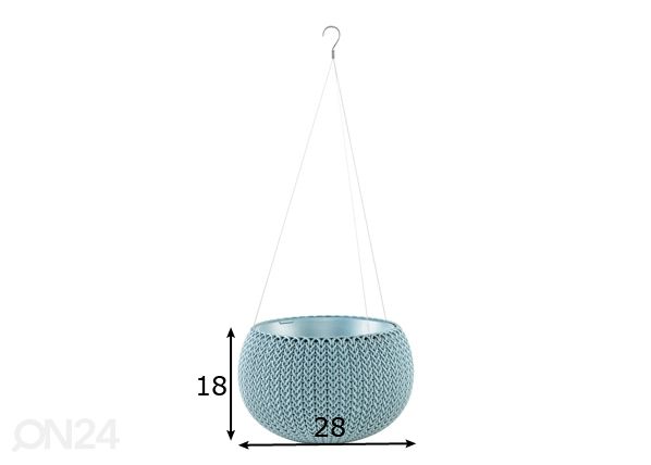 Amppeli Keter Cozies pieni, vaaleansininen Ø28 x h18 cm mitat