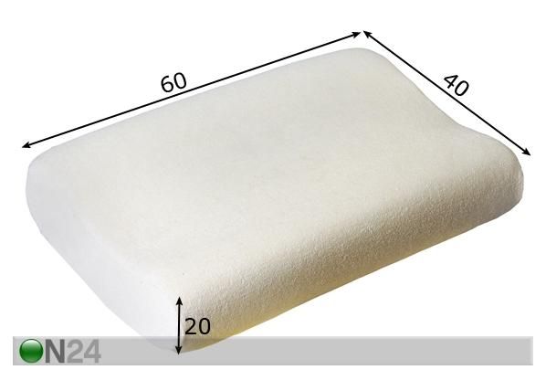 Anatominen tyyny 40x60 cm mitat