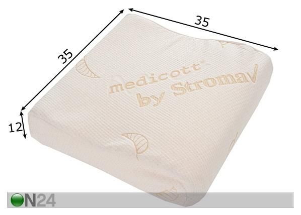 Anatominen tyyny MEMO- TRAVELLER mitat