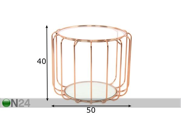 Apupöytä Ø 50 cm mitat