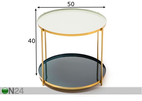 Apupöytä Ø 50 cm mitat