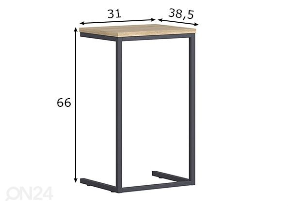 Apupöytä mitat