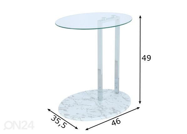 Apupöytä mitat