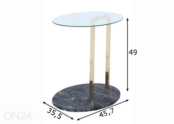 Apupöytä mitat