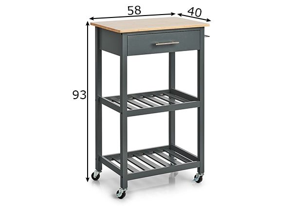 Apupöytä pyörillä mitat