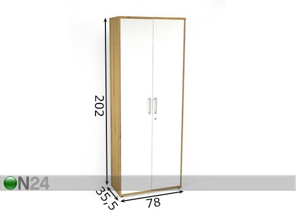 Arkistokaappi Dallas 87 mitat
