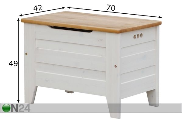 Arkku 70 cm mitat