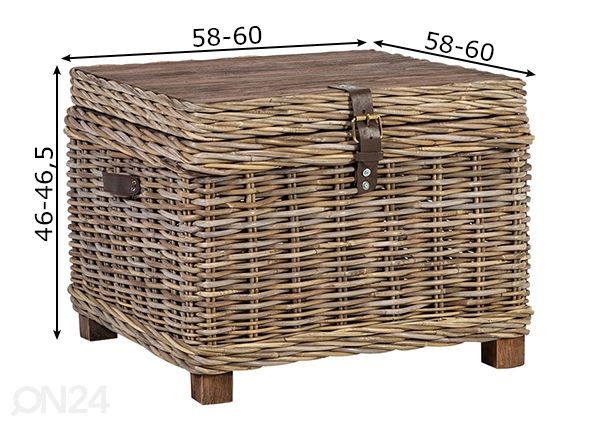 Arkku-sivupöytä Egros mitat