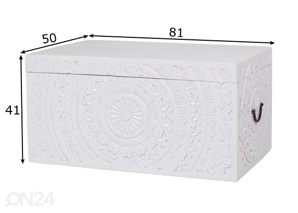 Arkkupöytä Ornament mitat