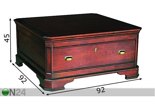 Arkkusohvapöytä FRANKLYN-11 mitat