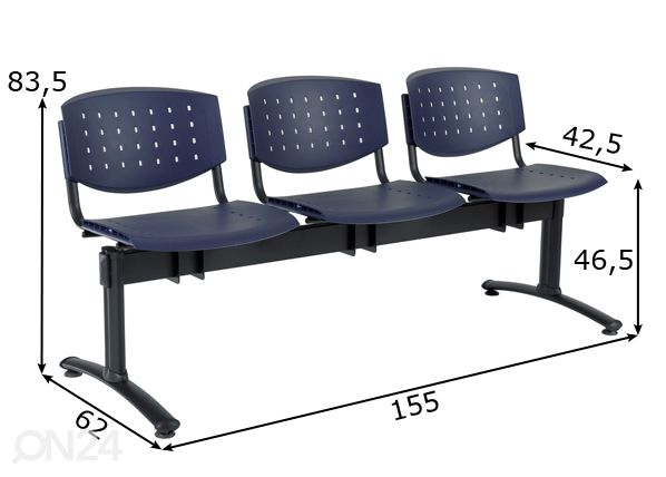 Asiakaspenkki Benches Layer mitat