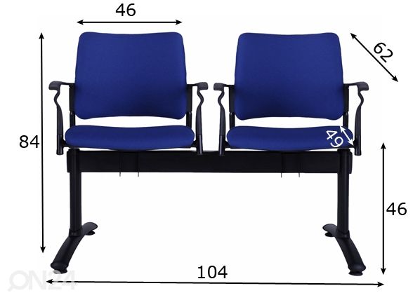 Asiakaspenkki Rocky Benches mitat