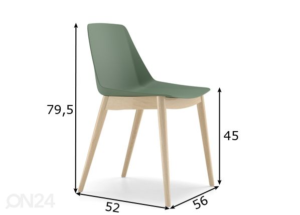 Asiakastuoli 2310 Com Wood mitat