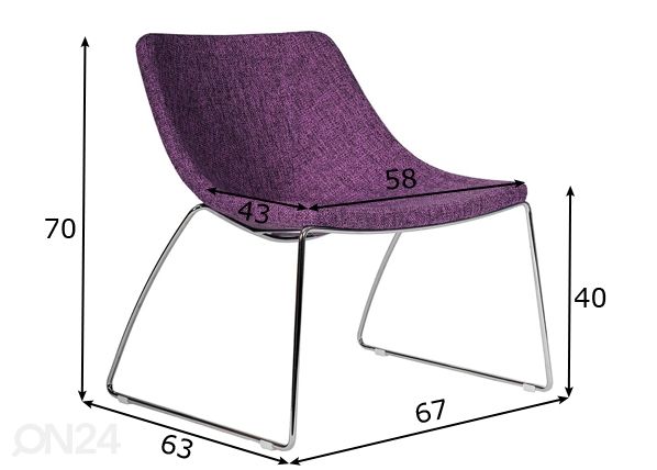 Asiakastuoli Soft mitat