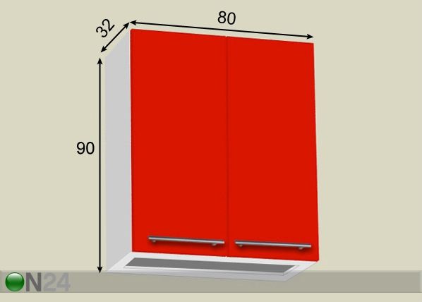 Astiakaappi 80 cm mitat